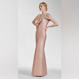 Sachin + Babi Blush Pink One-Shoulder Gown
